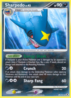 Sharpedo - pokemon TCG Card