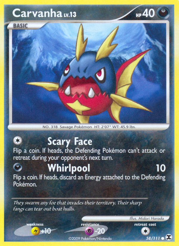Carvanha - Pokémon TCG Card