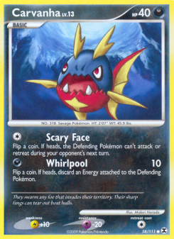Carvanha - pokemon TCG Card