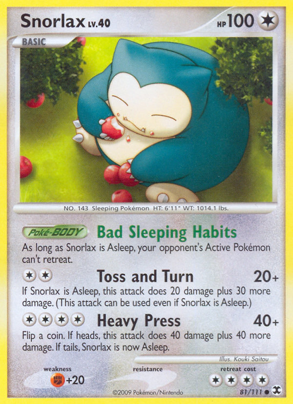Snorlax - Pokémon TCG Card