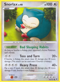 Snorlax - pokemon TCG Card