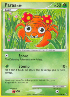 Paras - pokemon TCG Card