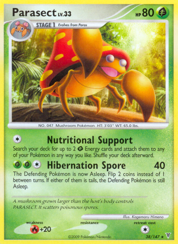Parasect - Pokémon TCG Card