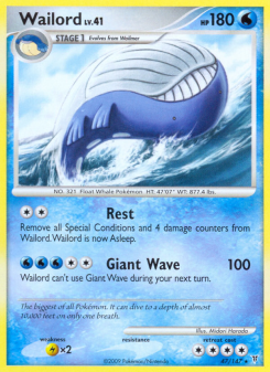 Wailord - pokemon TCG Card