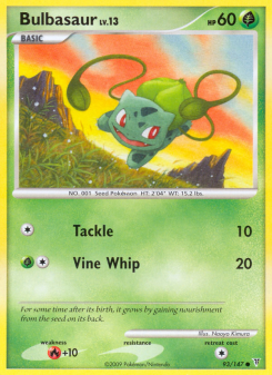 Bulbasaur - pokemon TCG Card