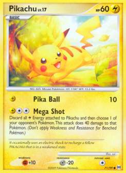 Pikachu - pokemon TCG Card
