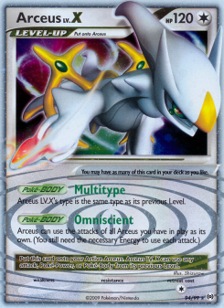 Arceus LV. X - pokemon TCG Card