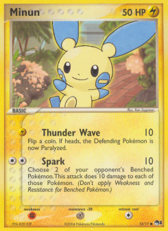 Minun - pokemon TCG Card