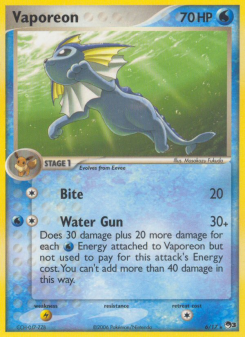 Vaporeon - pokemon TCG Card