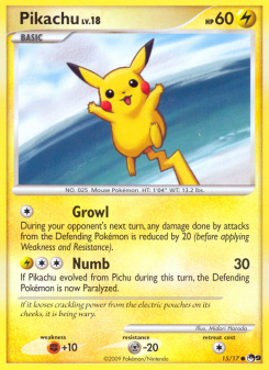 Pikachu - pokemon TCG Card