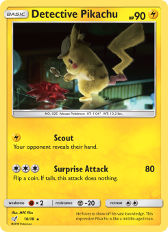 Detective Pikachu - pokemon TCG Card