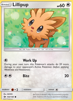 Lillipup - pokemon TCG Card