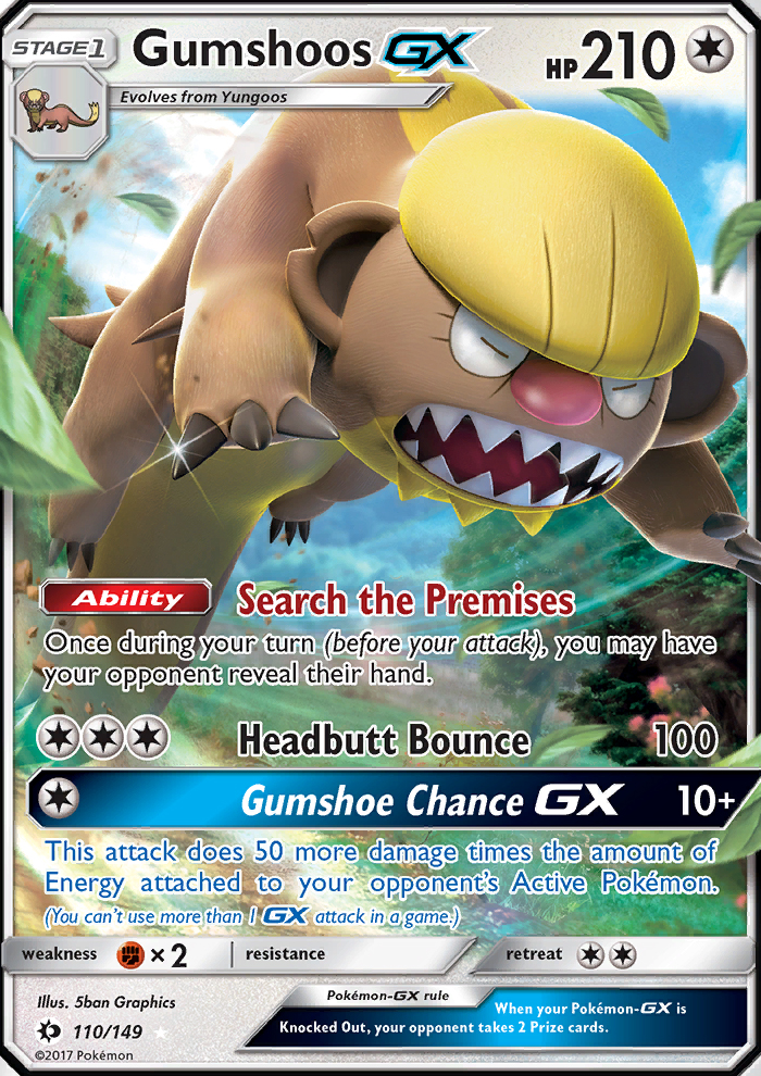 Gumshoos GX - Pokémon TCG Card