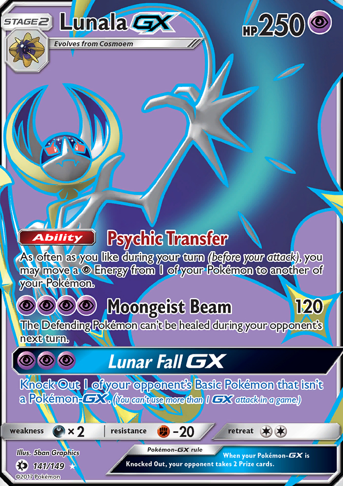 Lunala GX - Pokémon TCG Card