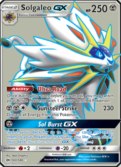 Solgaleo GX - pokemon TCG Card
