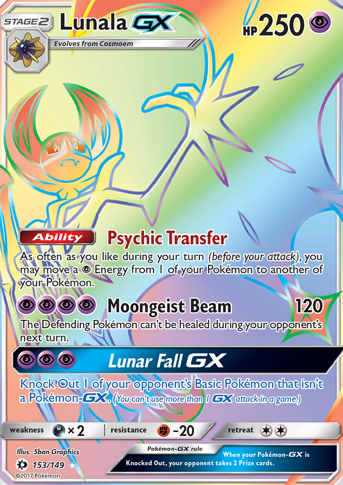 Lunala GX - Pokémon TCG Card