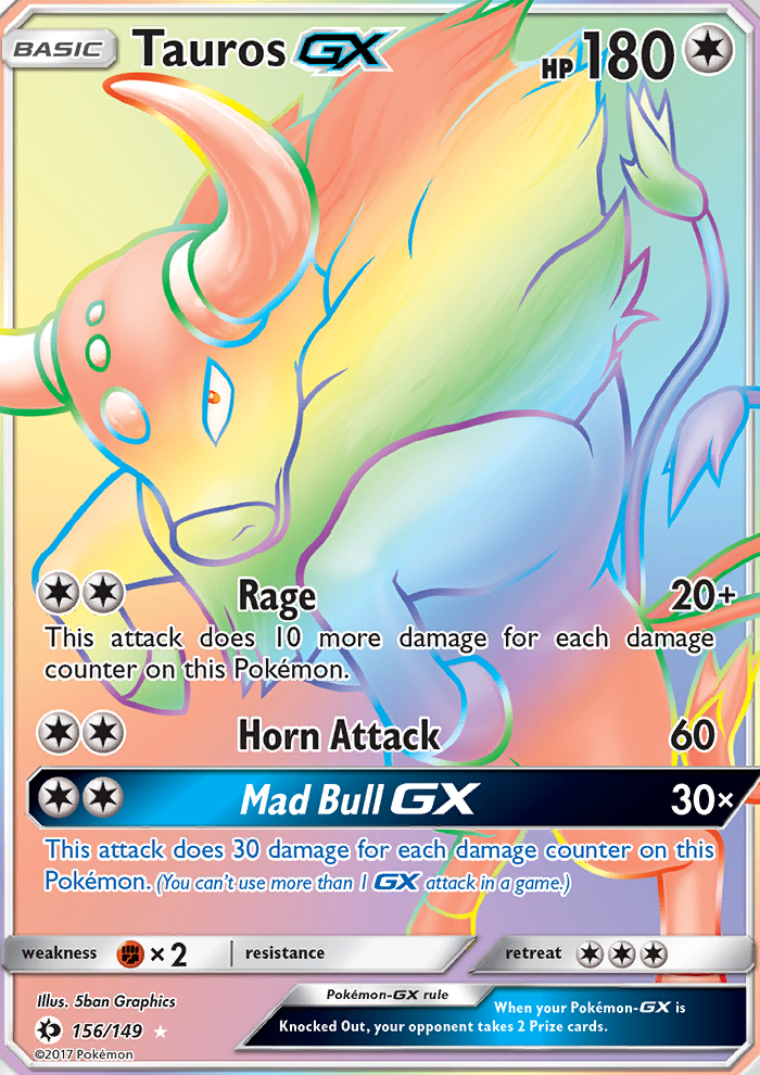 Tauros GX - Pokémon TCG Card