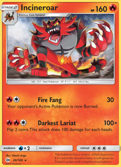 Incineroar - pokemon TCG Card