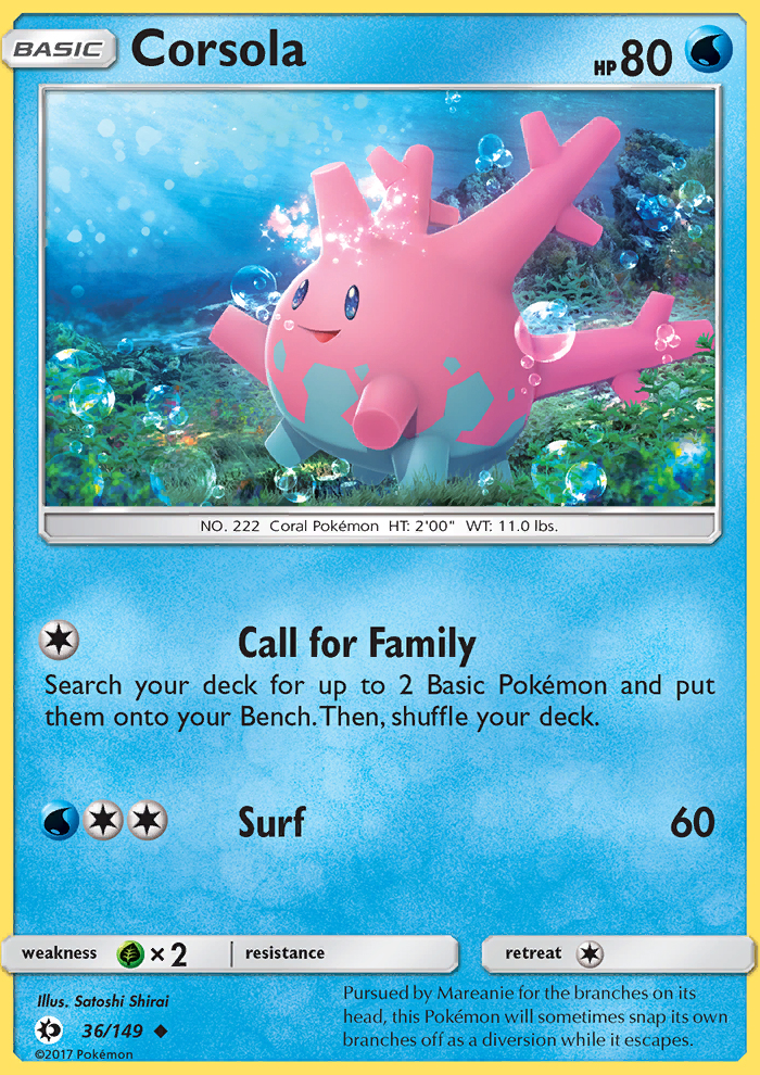 Corsola - Pokémon TCG Card