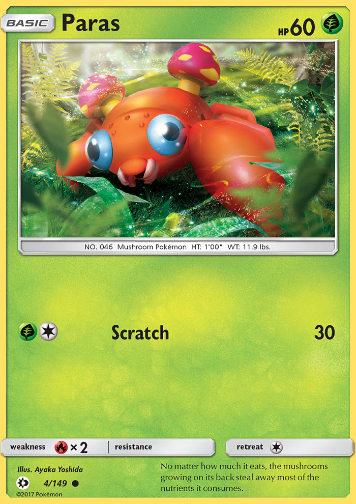 Paras - Pokémon TCG Card