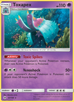 Toxapex - pokemon TCG Card
