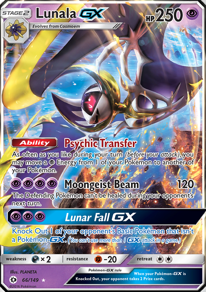 Lunala GX - Pokémon TCG Card