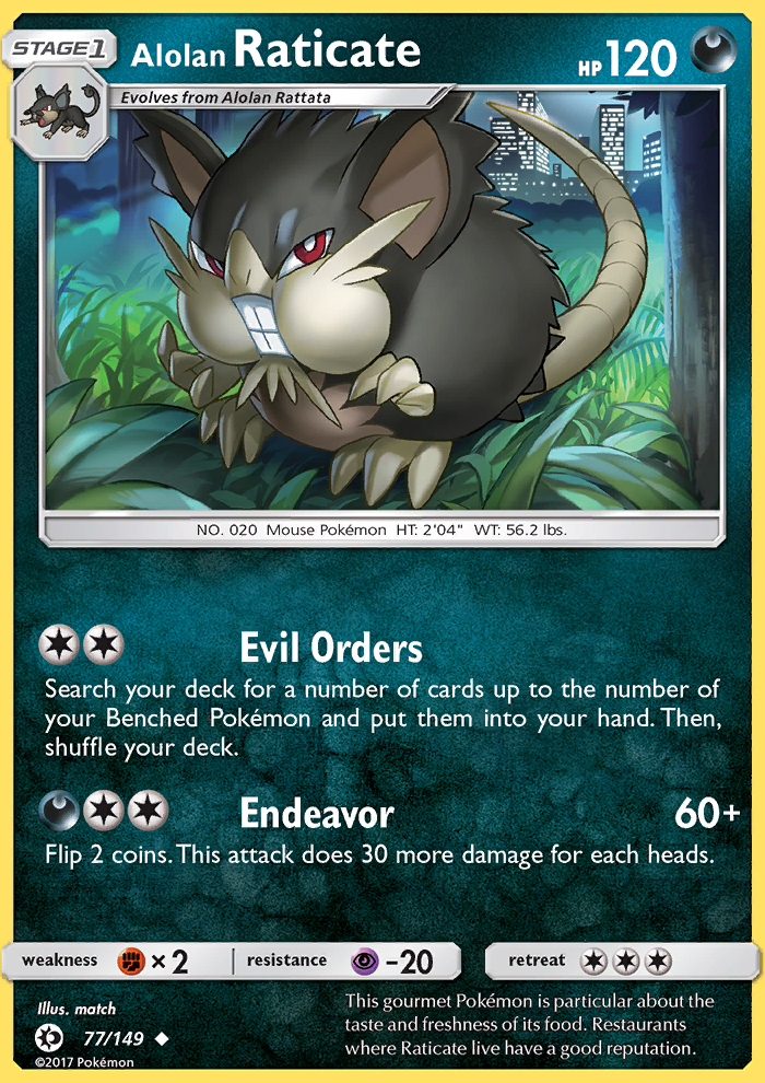 Alolan Raticate - Pokémon TCG Card