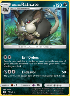 Alolan Raticate - pokemon TCG Card