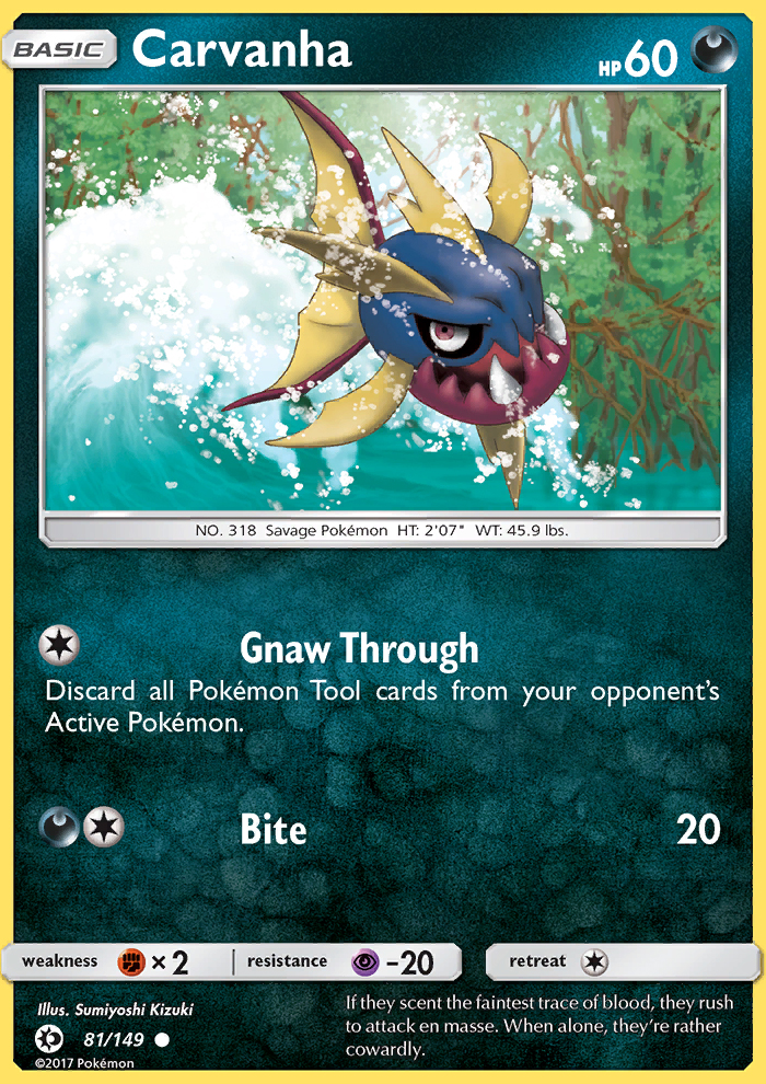 Carvanha - Pokémon TCG Card