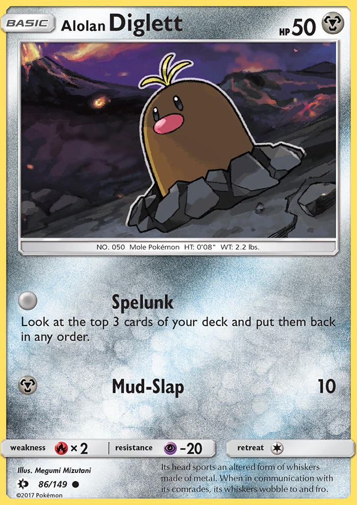 Alolan Diglett - Pokémon TCG Card
