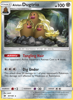 Alolan Dugtrio - pokemon TCG Card