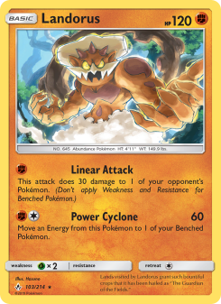 Landorus - pokemon TCG Card