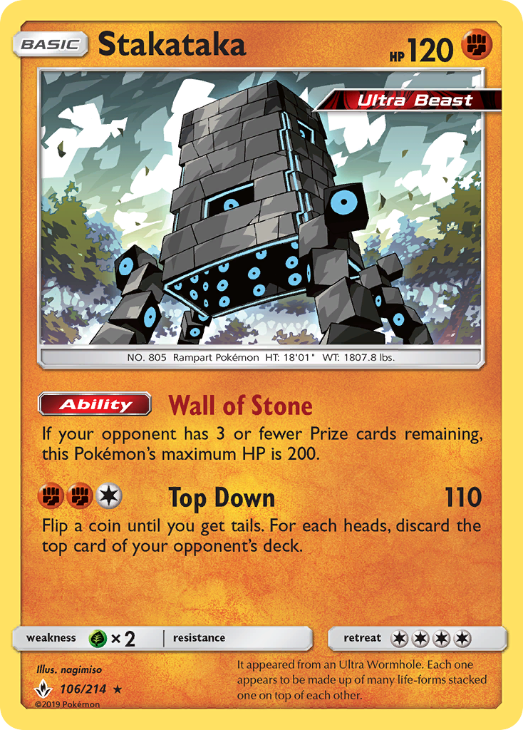 Stakataka - Pokémon TCG Card