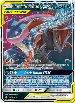 Greninja & Zoroark GX - pokemon TCG Card