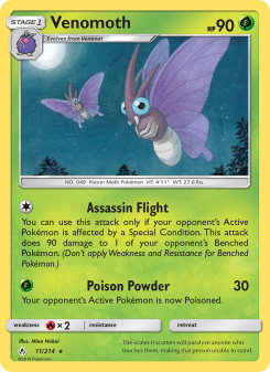 Venomoth - pokemon TCG Card