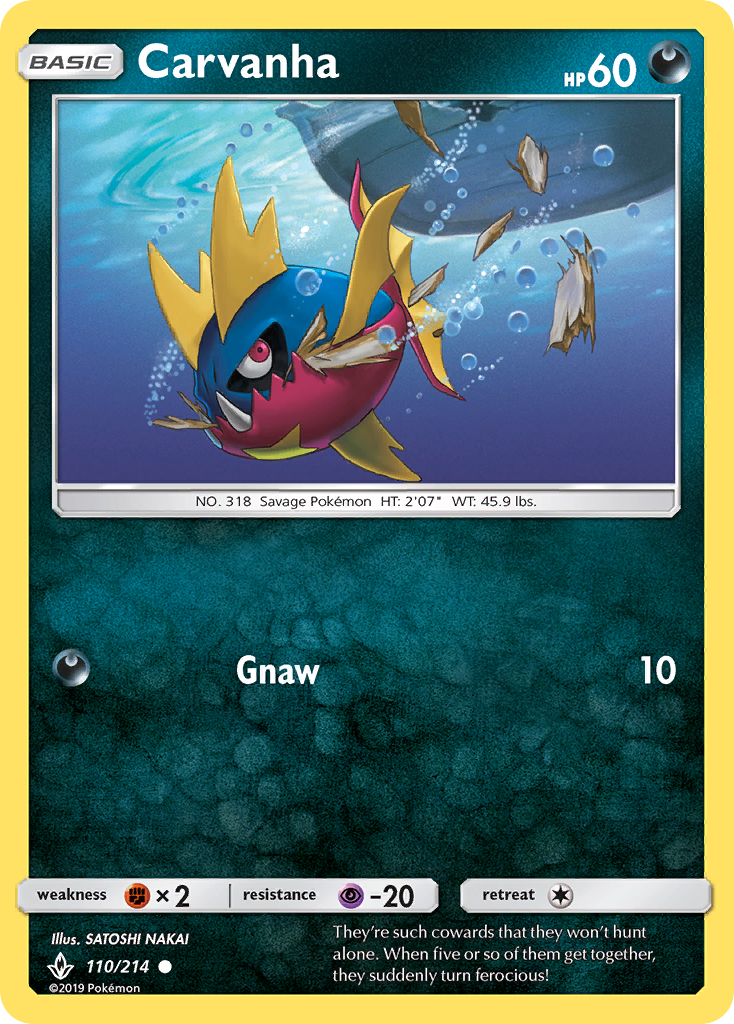 Carvanha - Pokémon TCG Card