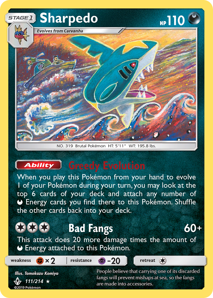 Sharpedo - Pokémon TCG Card