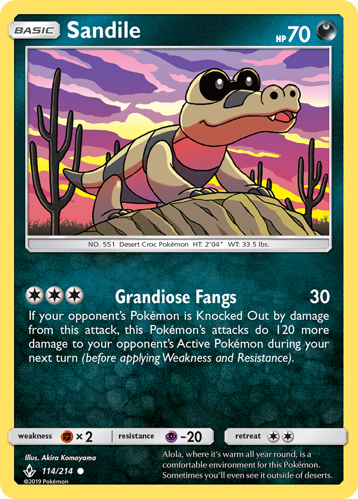 Sandile - Pokémon TCG Card