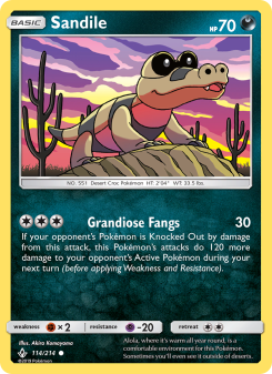 Sandile - pokemon TCG Card