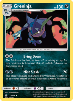 Greninja - pokemon TCG Card