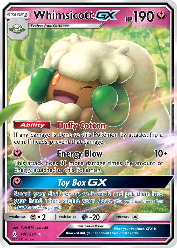 Whimsicott GX - Pokémon TCG Card