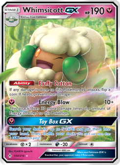 Whimsicott GX - pokemon TCG Card