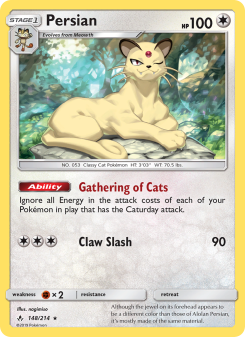Persian - pokemon TCG Card