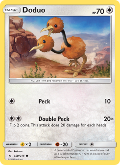 Doduo - pokemon TCG Card