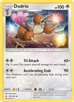 Dodrio - pokemon TCG Card