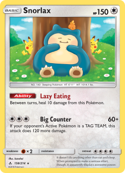 Snorlax - pokemon TCG Card