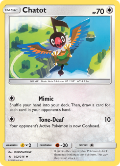 Chatot - pokemon TCG Card