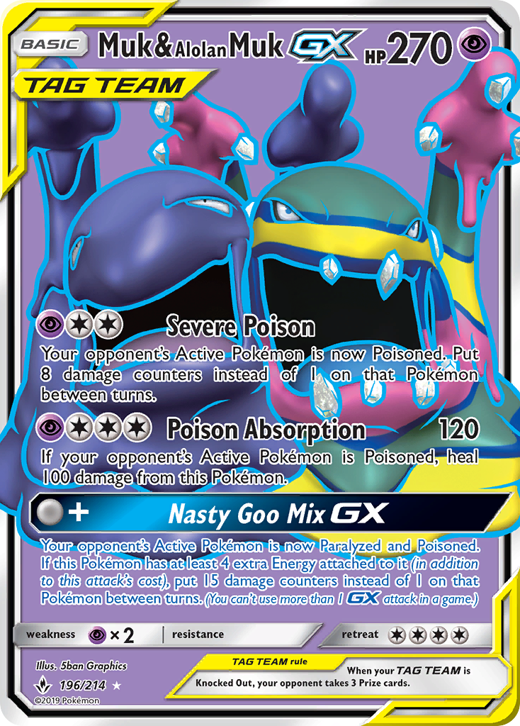 Muk & Alolan Muk GX - Pokémon TCG Card