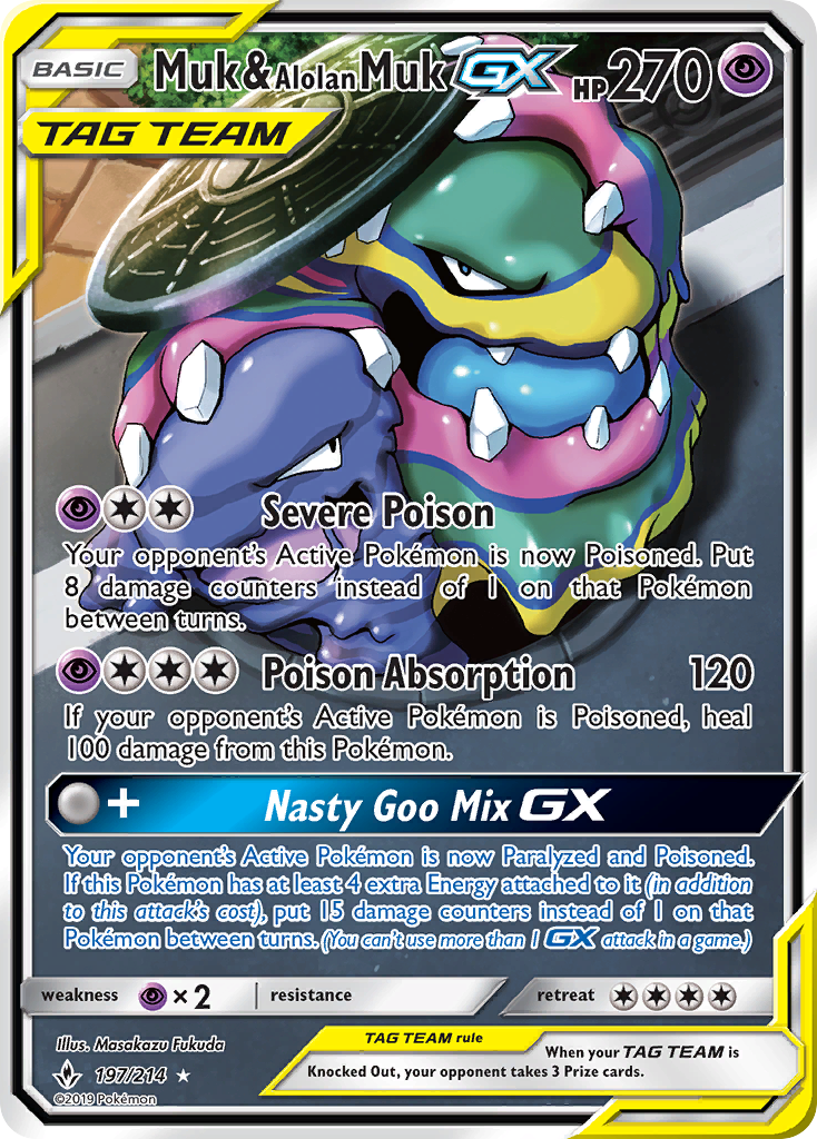 Muk & Alolan Muk GX - Pokémon TCG Card