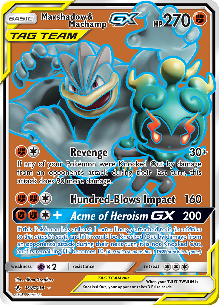 Marshadow & Machamp GX - Pokémon TCG Card